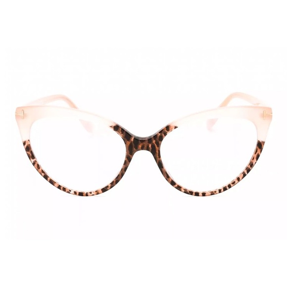 NEW FT5674-B 055 TOM FORD TF5674-B 055 WOMEN CAT EYE BEIGE HAVANA EYEGLASSES - Picture 2 of 3